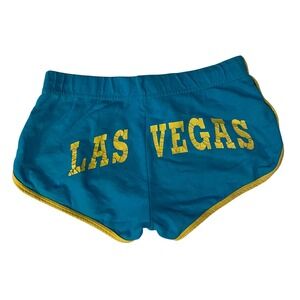 Vintage Kowah Dolphin‎ Shorts Blue Yellow Las Vegas Graphic Womens Size S